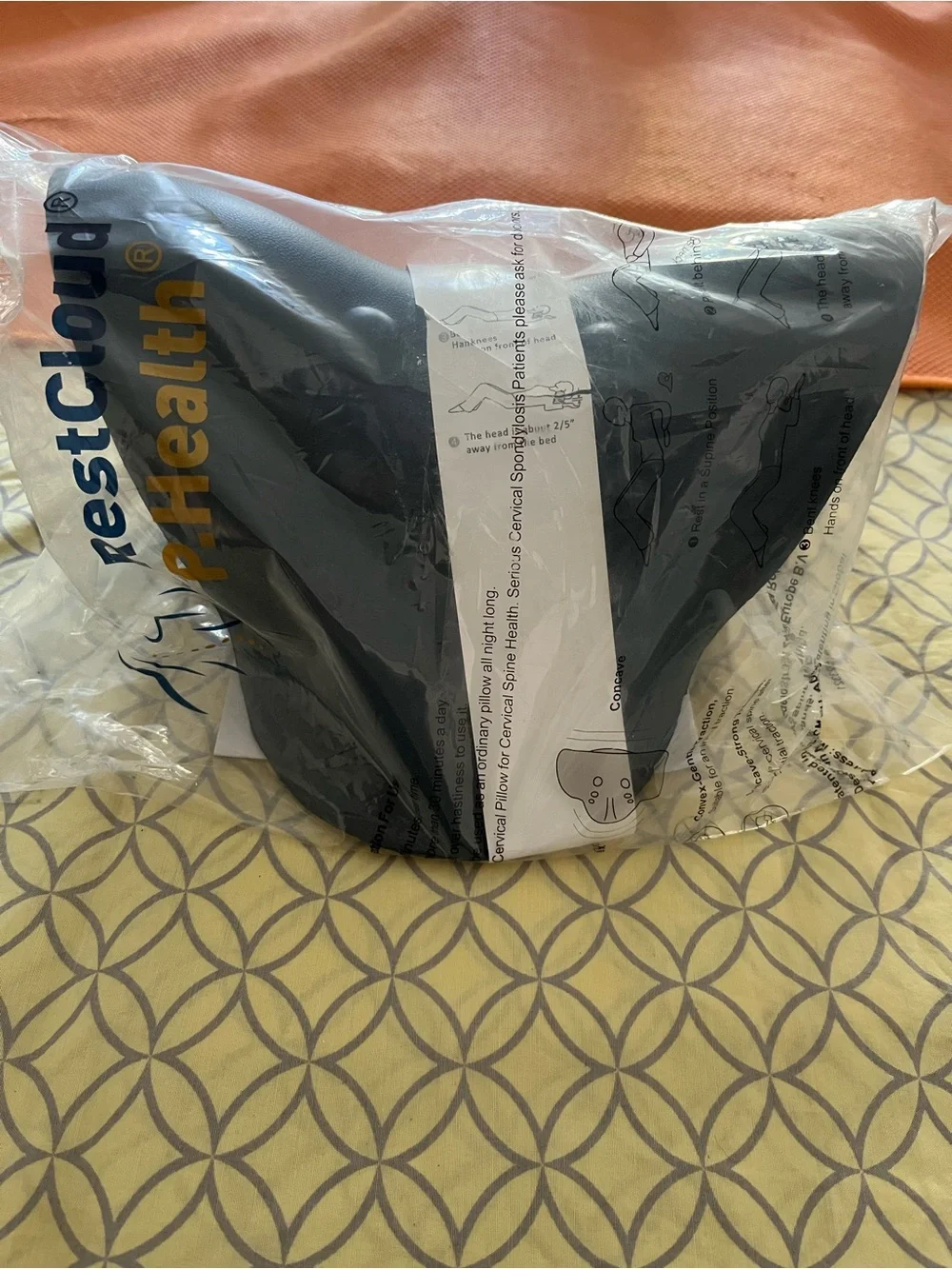 Black Cervical Support Pillow
